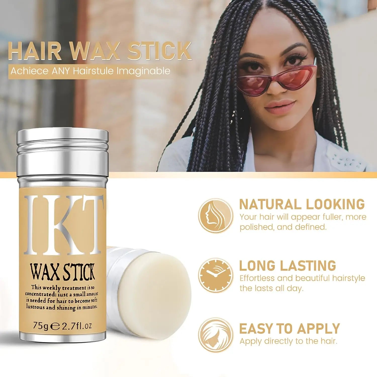 LumiSleek™ Hair Wax Stick